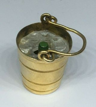 Vintage 1965 375 9ct Gold Georg Jensen Champagne Ice Bucket Charm/pendant