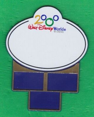 Blank Disney Cast Member Name Tag Badge - 3 Language 2000 Wdw Millennium