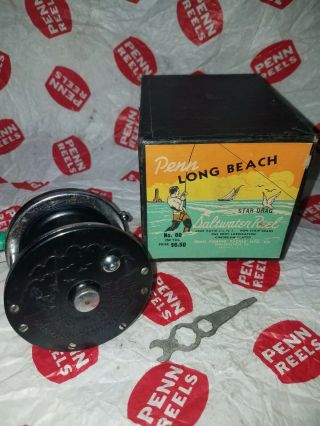 Vintage Penn No.  60 Long Beach Fishing Reel And Wrench
