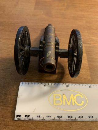 Vintage STATE FARM Fire And Casualty Co.  Cast Iron/Metal Cannon Paperweight 2