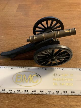 Vintage STATE FARM Fire And Casualty Co.  Cast Iron/Metal Cannon Paperweight 3