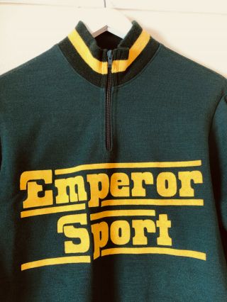 Vintage Emperor Sport Cycling Jersey,  Medium,  Long Sleeve