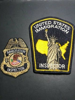 Us Immigration Inspector Cloth Badge And Shoulder Patch Collectible Police