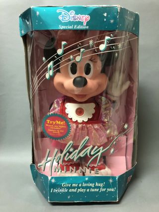 1991 Mattel Disney Special Edition Holiday Minnie Mouse Musical Christmas Doll