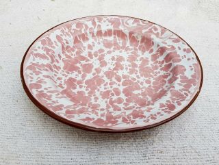 Vintage Scarce Nippon Enamel Co.  Ltd Porcelain Enamel Painted Plate,  Japan