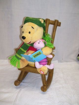 Disney Winnie The Pooh Piglet Rocking Chair Animated Twas Night Before Christmas