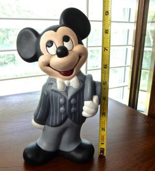 Vtg Mickey Mouse Figurine Walt Disney Productions Hand Painted 9 " Ceramic