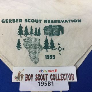 Boy Scout Neckerchief 1955 Gerber Scout Reservation Timber Trails Council Mich.