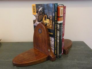 Vintage Wooden Raf Bookends,  Bookends.  Circa 1940s,  Propellor,  Royal Air Force