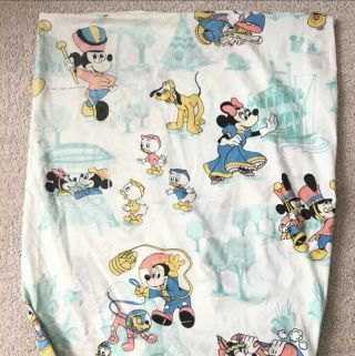 Vintage Disney Fitted Sheet Mickey Mouse Twin