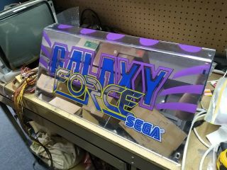 1992 Sega Galaxy Force Deluxe Arcade Videogame Marquee Rare - Cond.