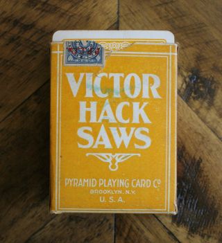Vintage Pyramid Playing Cards Brooklyn Ny Victor Hack Saws Middletown Ny 1922?