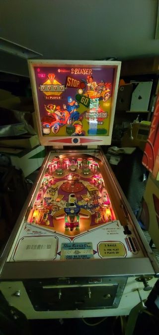 1960 ' S WILLIAMS STOP AND GO COIN OP PINBALL ARCADE MACHINE PALISADES AMUSEMENT 2