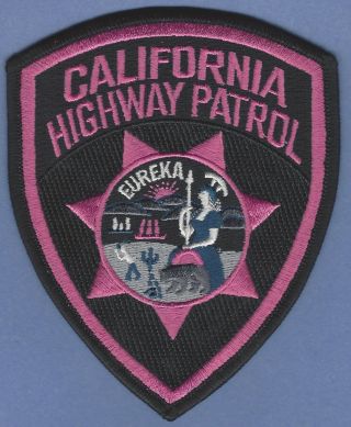 Chp California Highway Patrol Shoulder Patch Pink Cancer Awareness