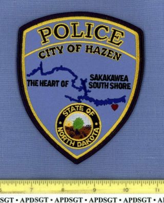 Hazen North Dakota Sheriff Police Patch Heart Of Sakakawea South Shore Lake