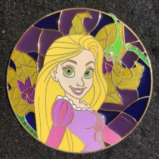 Disney Tangled Jumbo Rapunzel Stained Glass Fantasy Pin Limited Edition.