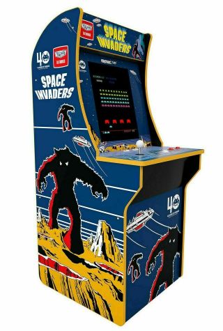 Arcade1up Space Invaders Retro 4ft Home Arcade Video Game Cabinet