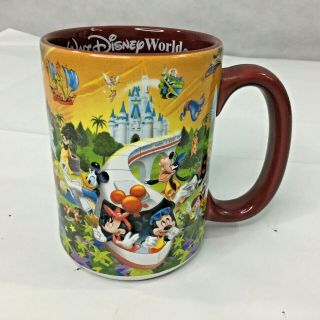 Walt Disney World Coffee Mug Cup 3d Mickey Four Parks One World Tea Chocolate