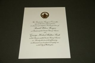 1981 Reagan / Bush Inauguration Invitation