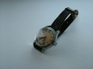 Vintage Military Wrist Watch,  Broad Arrow On The Back.