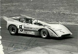 Denis Hulme Mclaren M8d Can Am Champion 1970 Signed Vintage Photograph