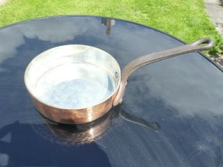 Vintage French Copper Saute Pan Tin Lined Chomette Favor 3mm
