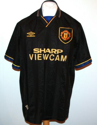 Vintage 1993 1995 Manchester United Football Shirt Away Shirt Xl Umbro