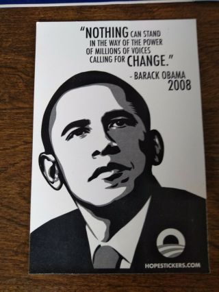 Barack Obama Hope 2008 Shepard Fairey Art Sticker & Bumper Sticker 3