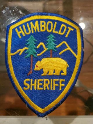 Humboldt County Sheriff California Police Patch Gold Bear Giant Sequoia Redwood