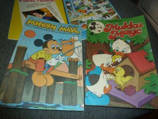 4 Walt Disney Mickey Mouse Russian Comic Books 1991