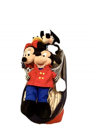 Disney Cruise Line Plush Ship Mickey Minnie Donald Goofy