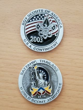 2003 20th World Scout Jamboree Thailand Souvenir Usa Contingent 9 Coins