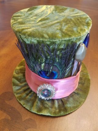 Disney Parks Mad Hatter Tea Party Top Hat Green Small,  Johnny Depp 