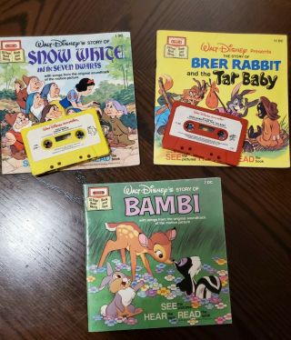 Disney’s Brer Rabbit And The Tar Baby Read Along Book W/ Cassette And 2 More