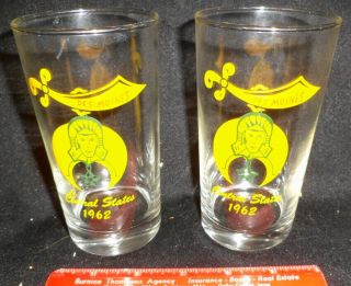 2 Cool Vintage 1962 Des Moines Iowa Central States Shriners Glasses Freemasonry
