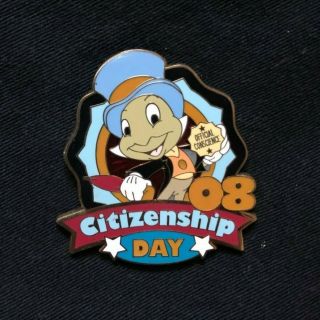 Dlr Citizenship Day 2008 - Jiminy Cricket Pin - Limited Edition Of 500