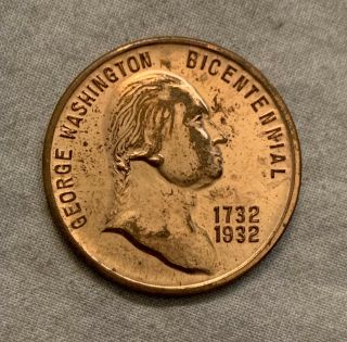 George Washington,  Bicentennial Of Birth,  Mount Vernon Gilt Medal,  1932