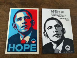 Barack Obama Hope 2008 Shepard Fairey Art Sticker President Campaign Usa