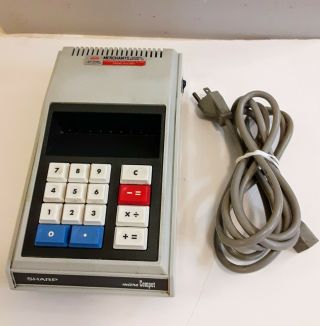Vintage Japan Sharp Qt - 8d Micro Compet Electronic Desktop Calculator Great
