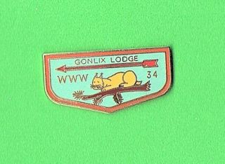 Boy Scout Oa 34 Gonlix Lodge Flap Hat Pin