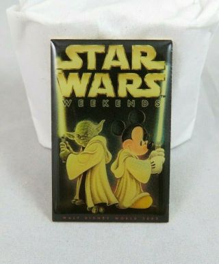Disney Wdw Pin - Star Wars Weekends 2003 - Logo - Jedi Mickey Mouse And Yoda