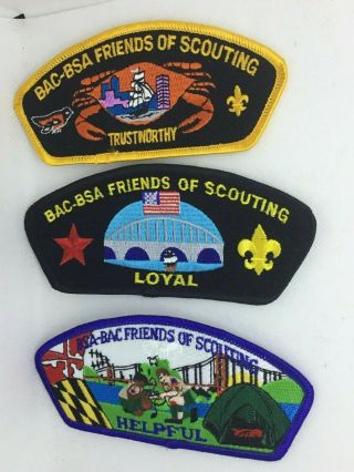 Baltimore Area Council Fos Csp - 6 Patches Trustworthy - Friendly