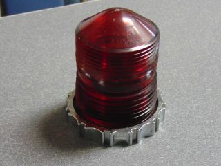 Red Skee Ball Beacon Light Replacement Lens With Chrome Mounting Ring