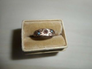 Vintage Victorian 10k Gold Ruby&opal Ring,  Box