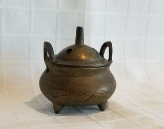 Antique Chinese Small Brass Censer Incense Burner