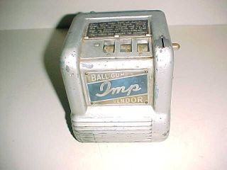 1930s Imp - 3 Reel Cigarette Gumball Trade Stimulator - Coin - Op Penny Slot