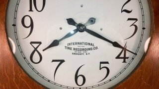 Vintage International Time Recording Co.  Clock Face Clock Endicott,  NY 3