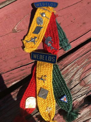 Vintage Webelos Merit Badge Holder Boy Scouts Of America Pins