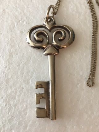 Vintage Solid Sterling Ornate Large Key Pendant Robert Lee Morris Rlm 37.  2 Grams