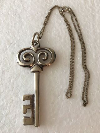 Vintage Solid Sterling Ornate Large Key Pendant Robert Lee Morris RLM 37.  2 Grams 3